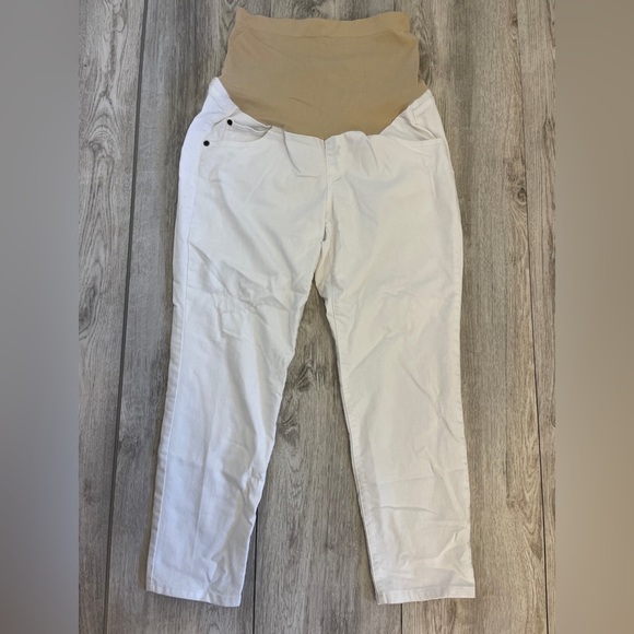 a:glow Denim - A:Glow White Maternity Jeans Size 10